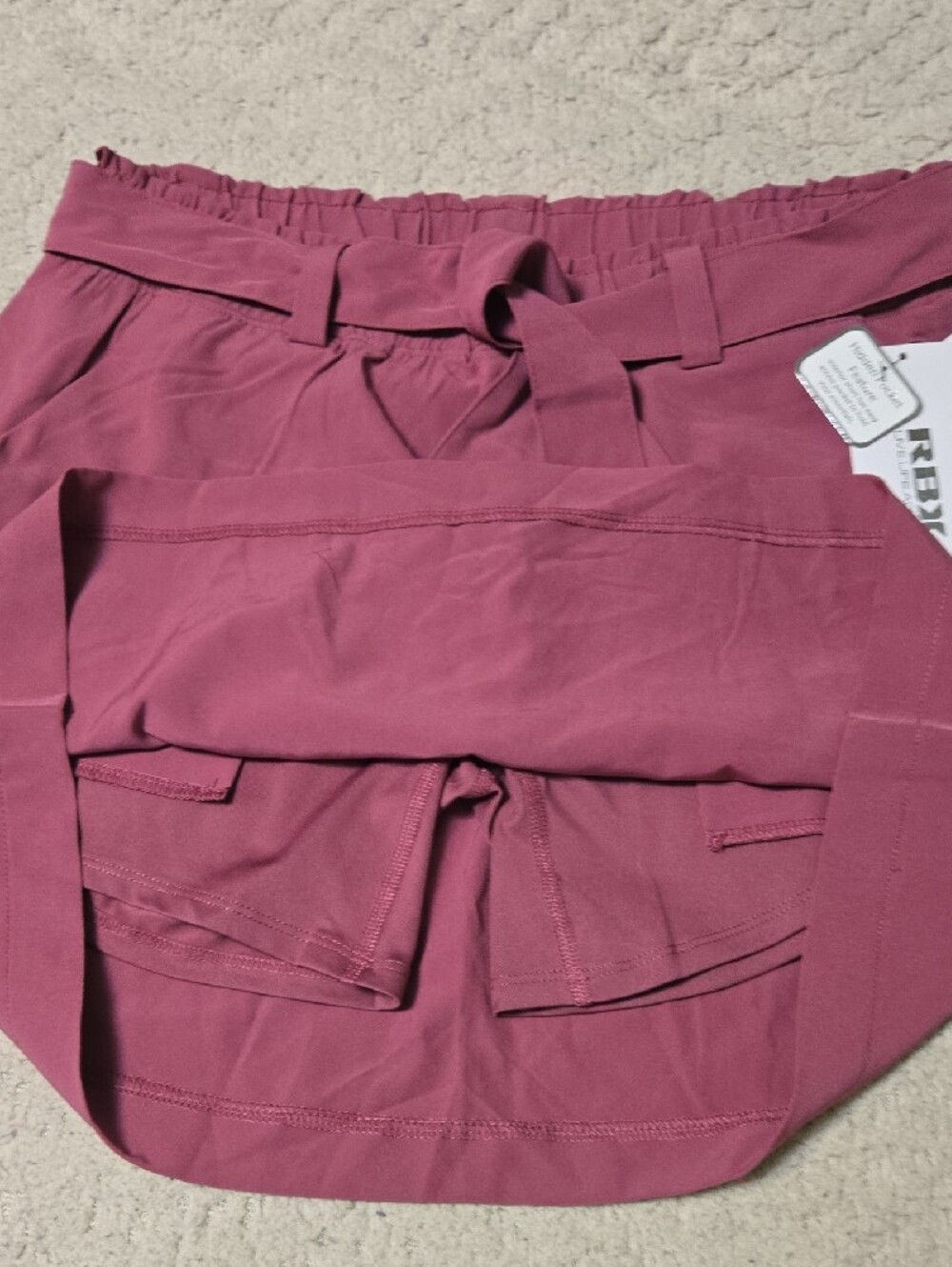 RBX Rose-Mauve Performance Skort with Hidden Pocket - Picture 3 of 4
